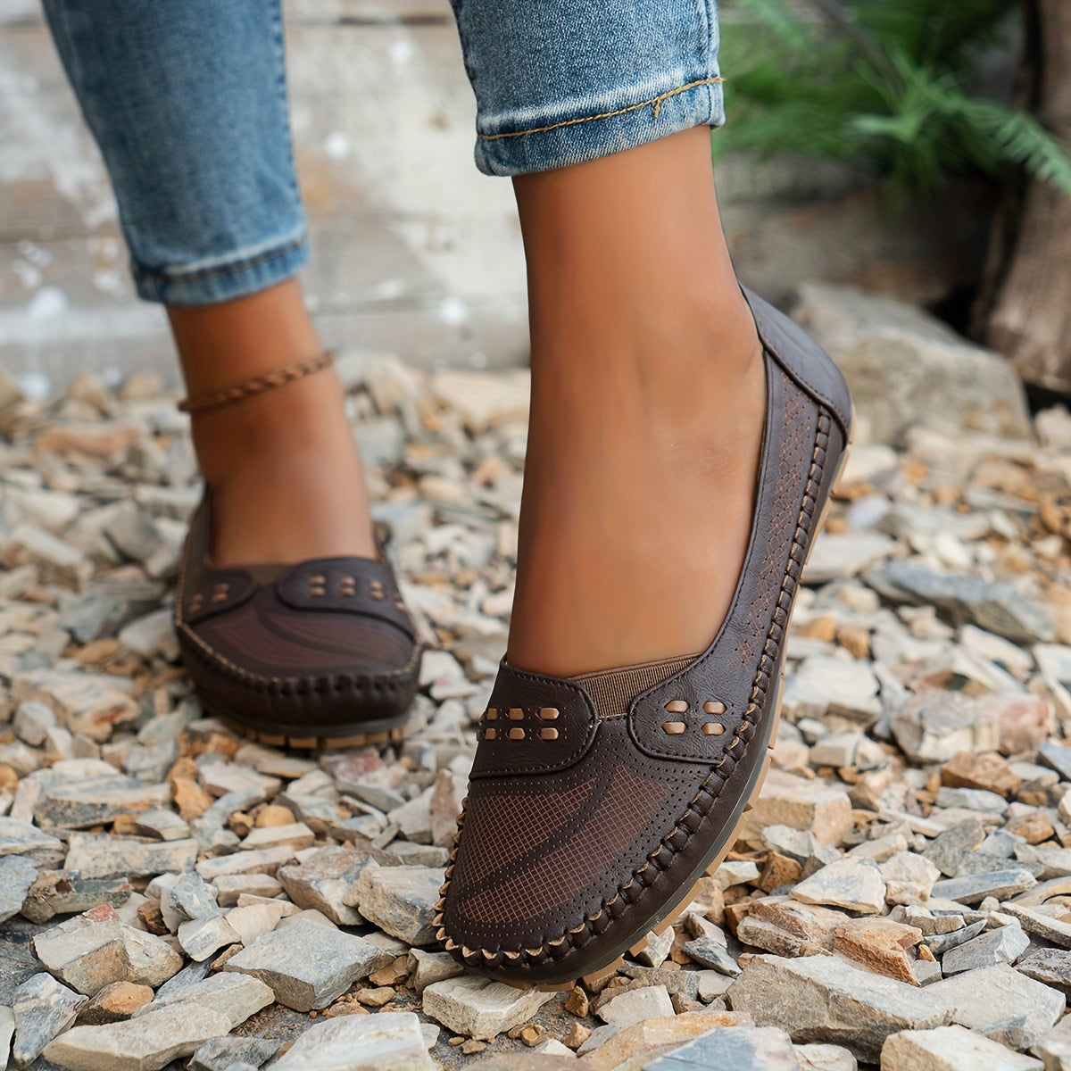 Avelin Lyon | Mocassins femme à découpes ajourées