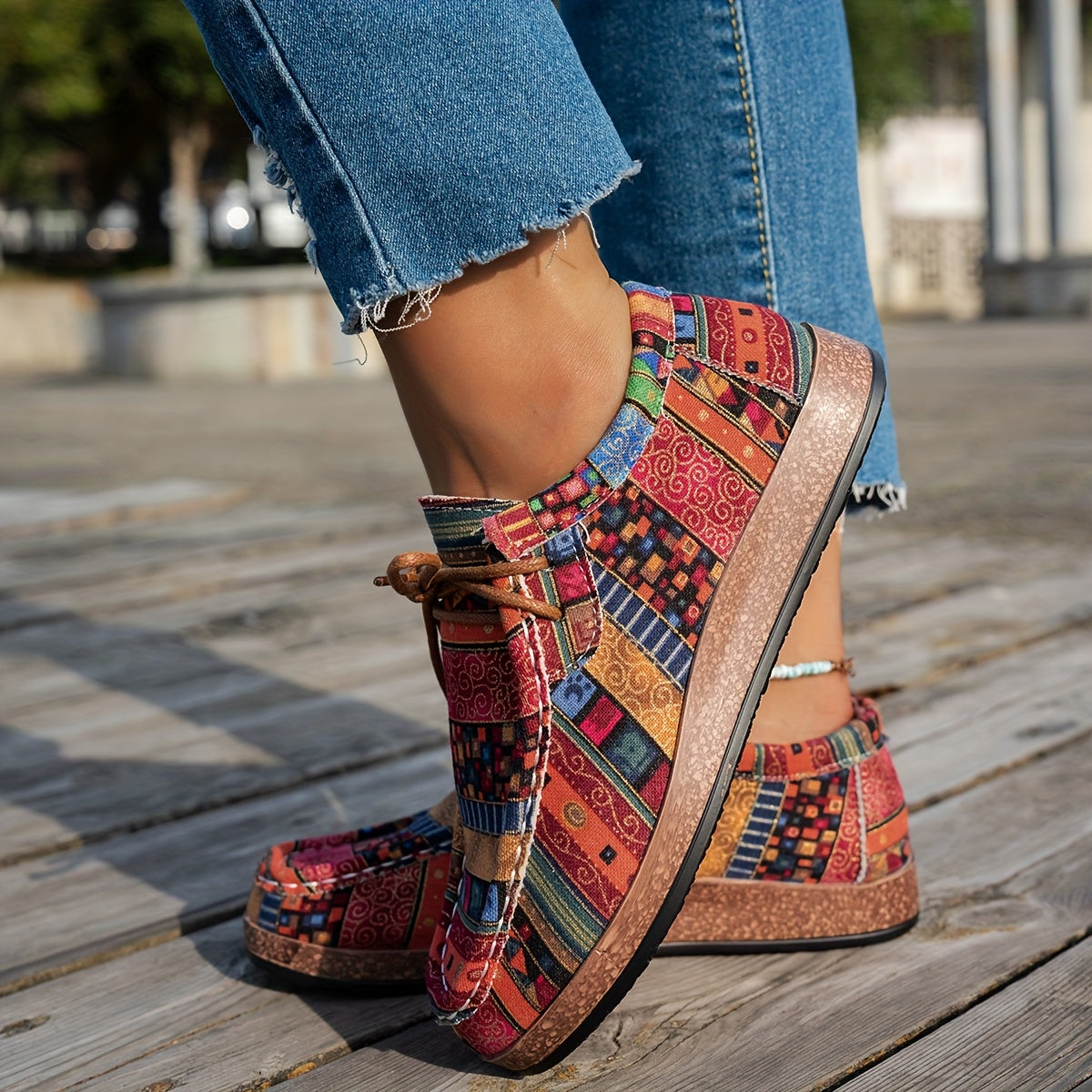 Avelin Lyon | Baskets femme à motif patchwork coloré