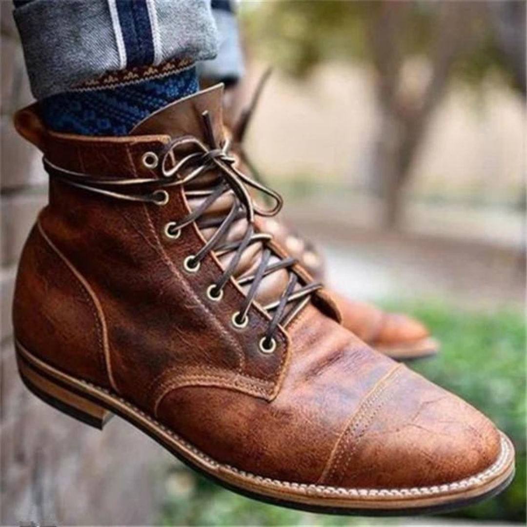 Avelin Lyon | Bottes homme marron à tige montante