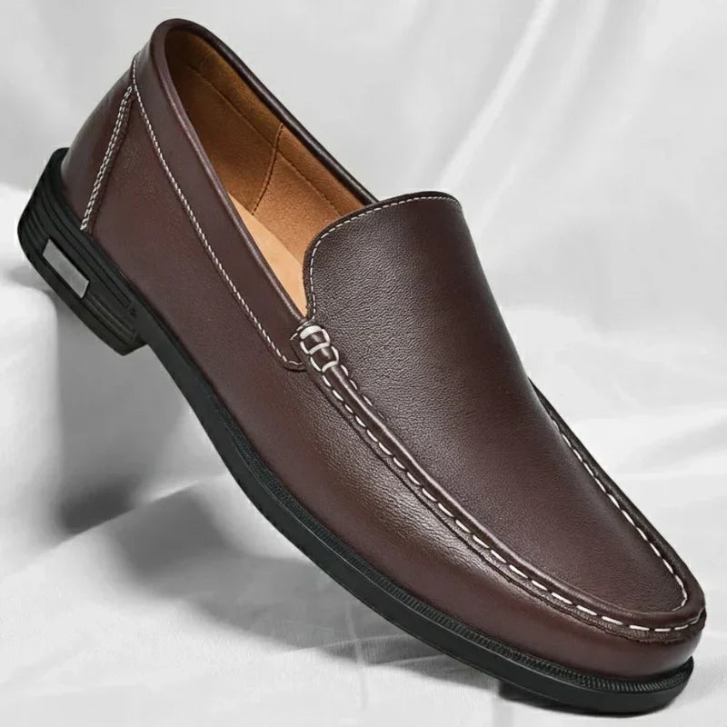 Avelin Lyon | Mocassins homme à coutures contrastées