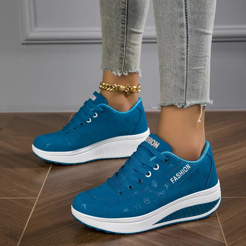 Avelin Lyon | Baskets femme à semelle compensée striée