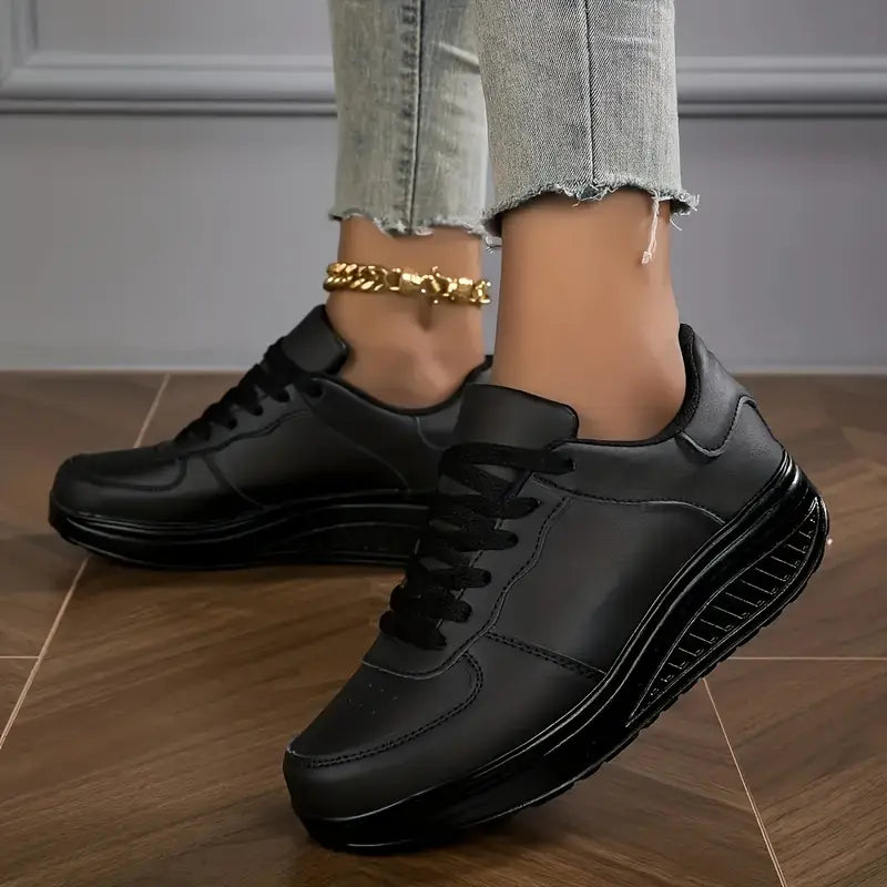Avelin Lyon | Baskets femme à semelle compensée striée