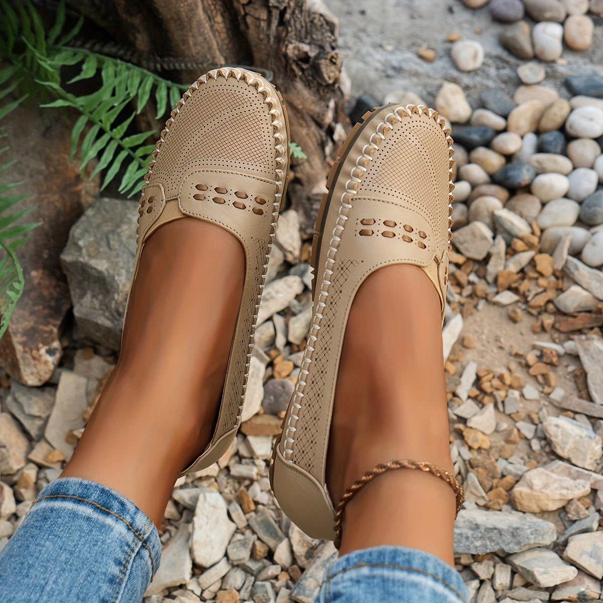 Avelin Lyon | Mocassins femme à découpes ajourées