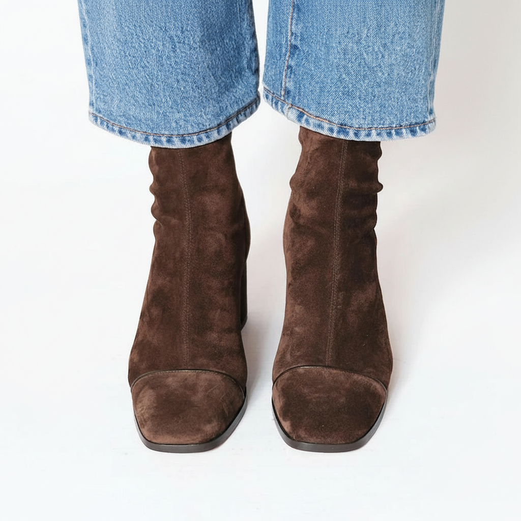 Avelin Lyon | Bottines femme marron à talon bloc