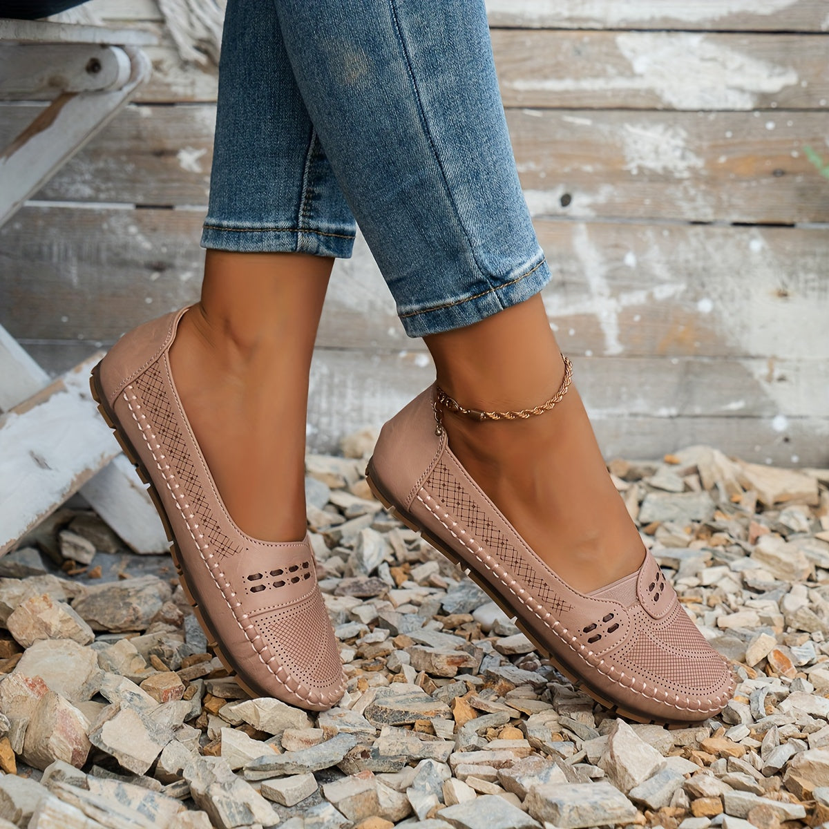 Avelin Lyon | Mocassins femme à découpes ajourées
