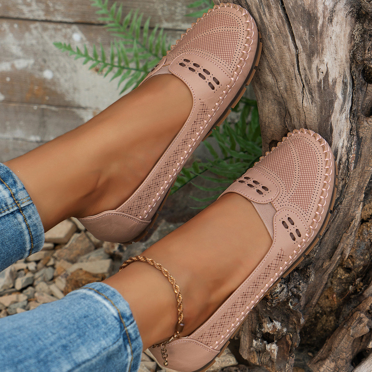 Avelin Lyon | Mocassins femme à découpes ajourées