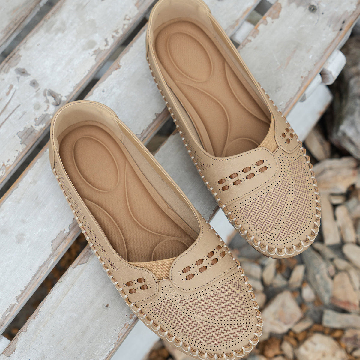 Avelin Lyon | Mocassins femme à découpes ajourées