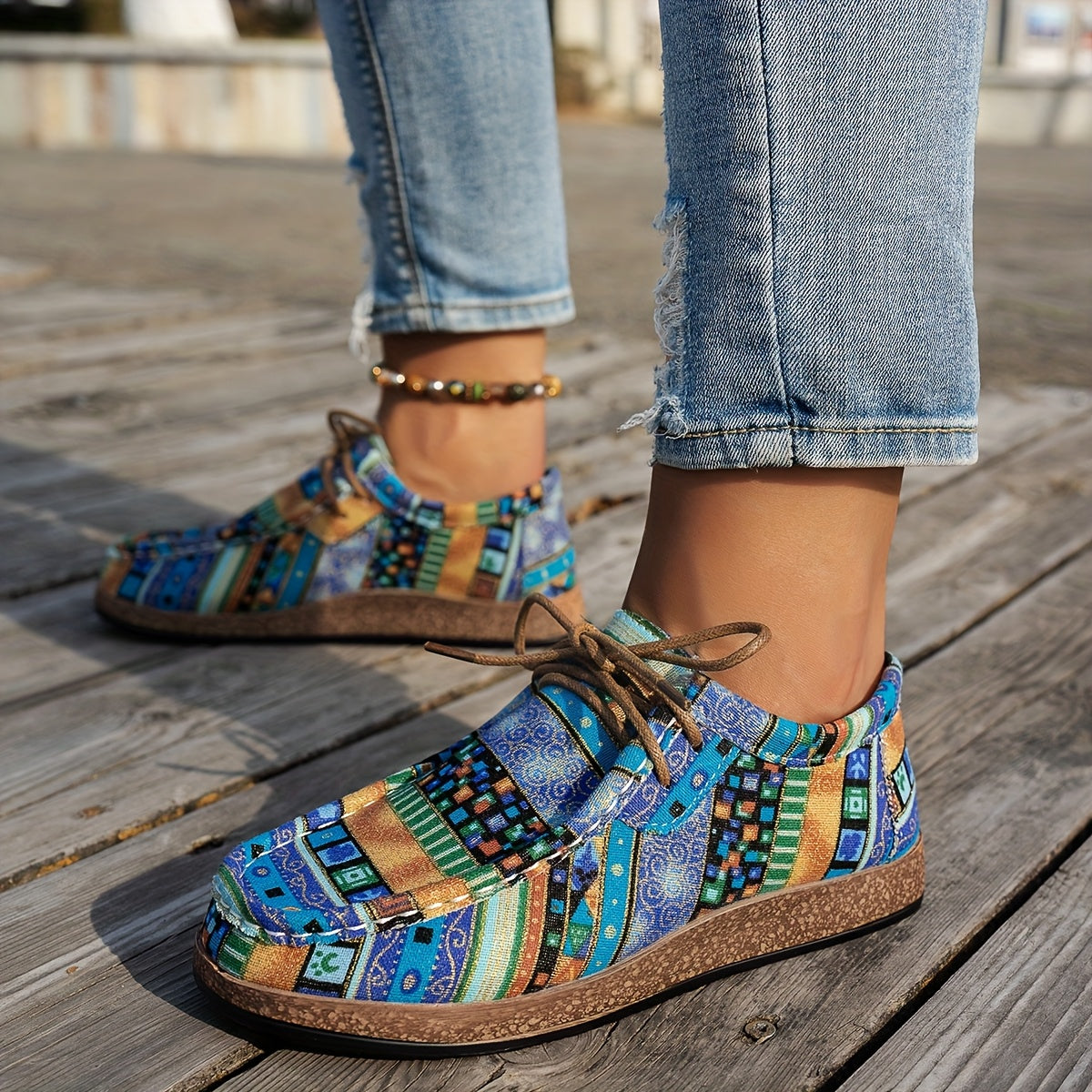 Avelin Lyon | Baskets femme à motif patchwork coloré