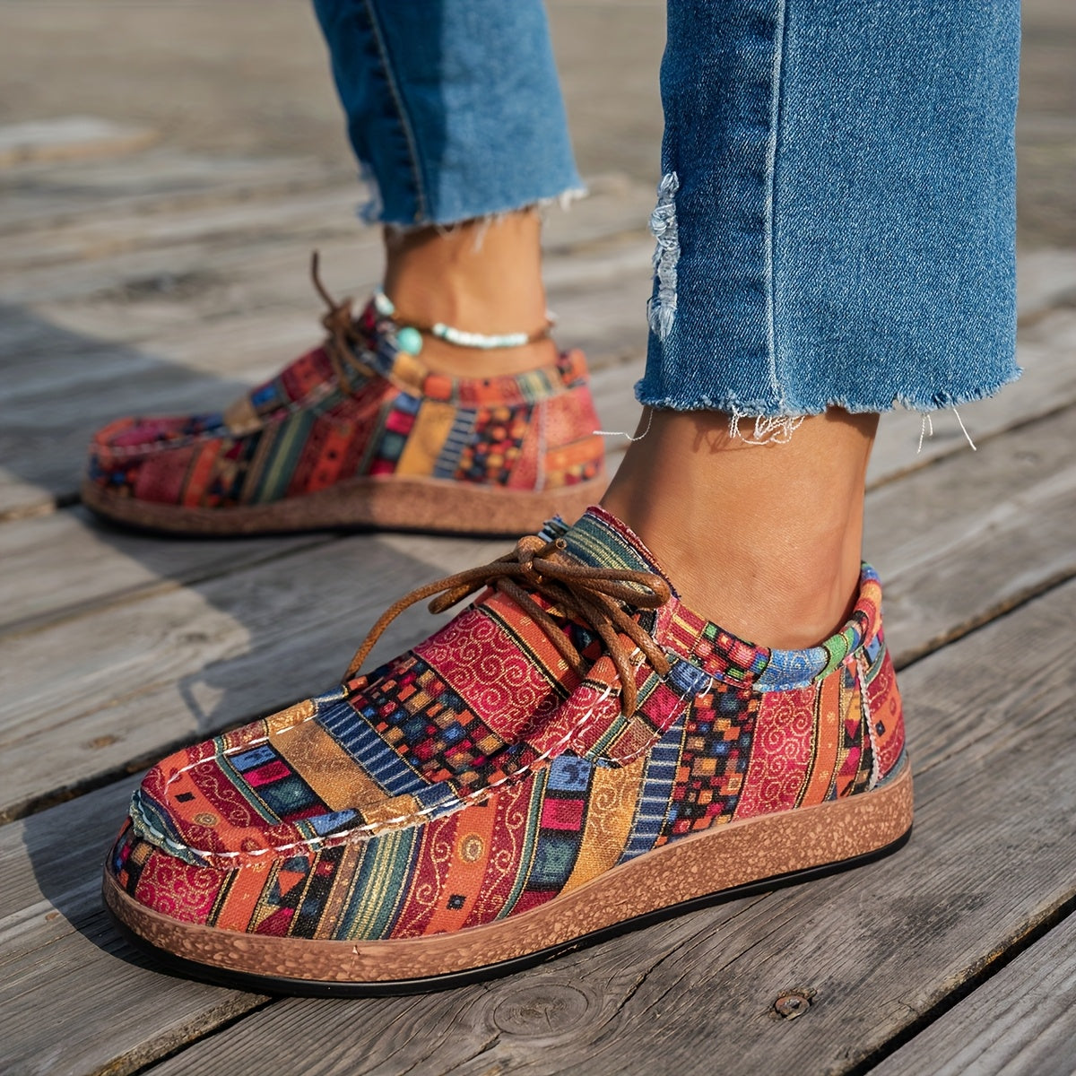 Avelin Lyon | Baskets femme à motif patchwork coloré