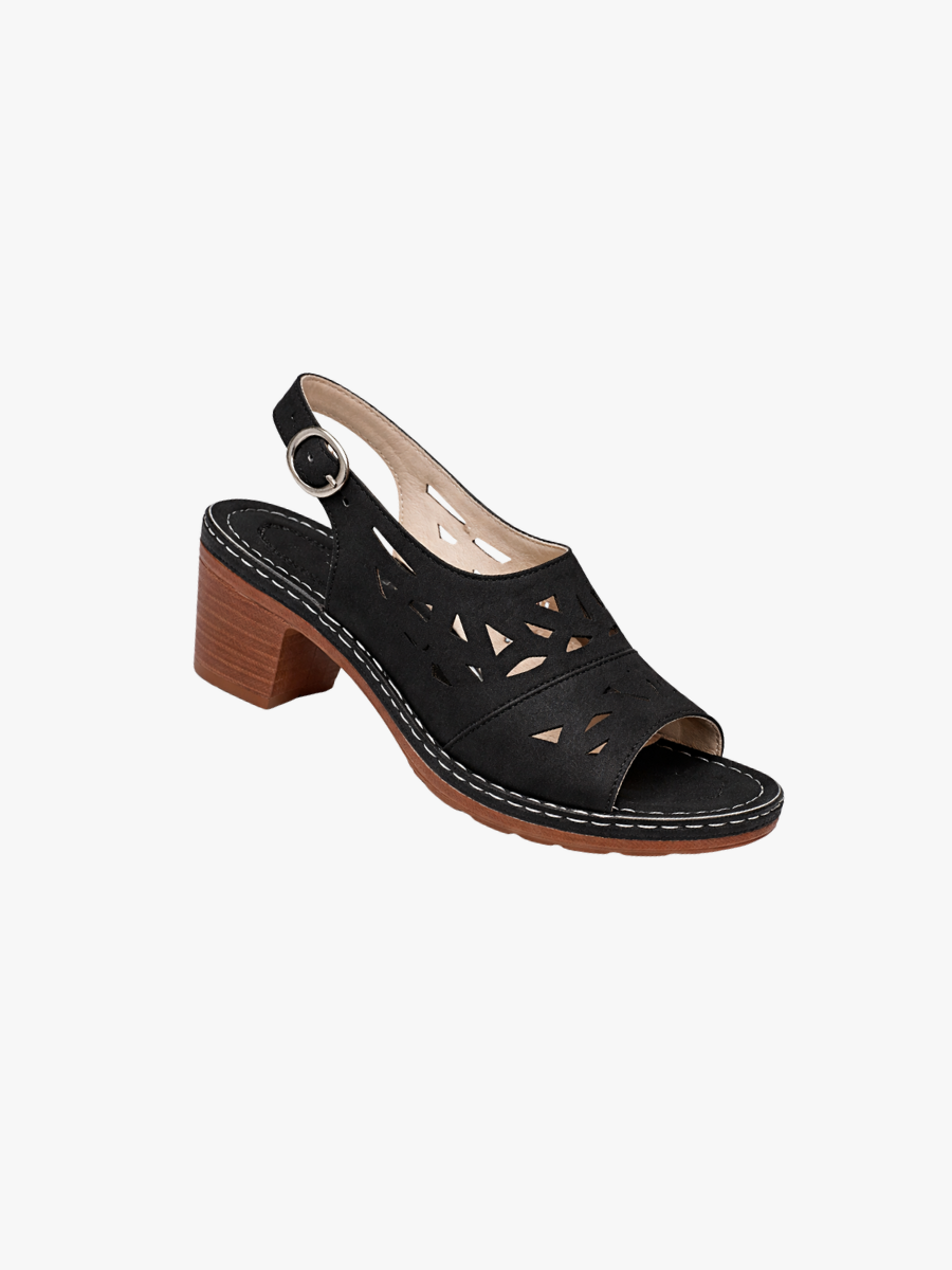 Sandales Femme Élégantes avec Talon Bloc Confortable et Design Ouvert