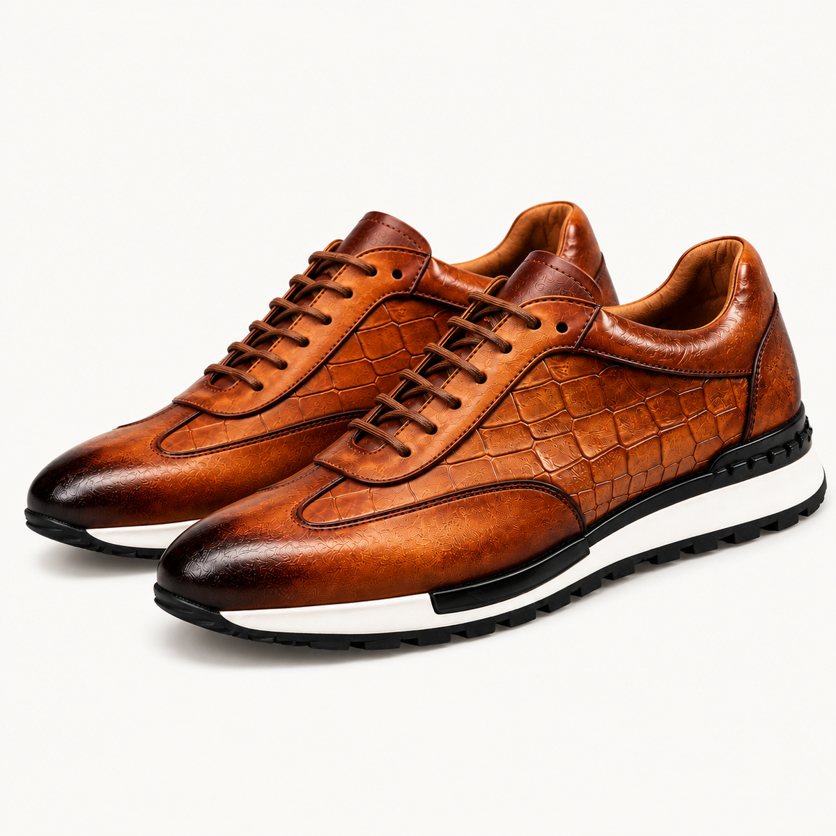 Avelin Lyon | Baskets homme à empiècements en relief
