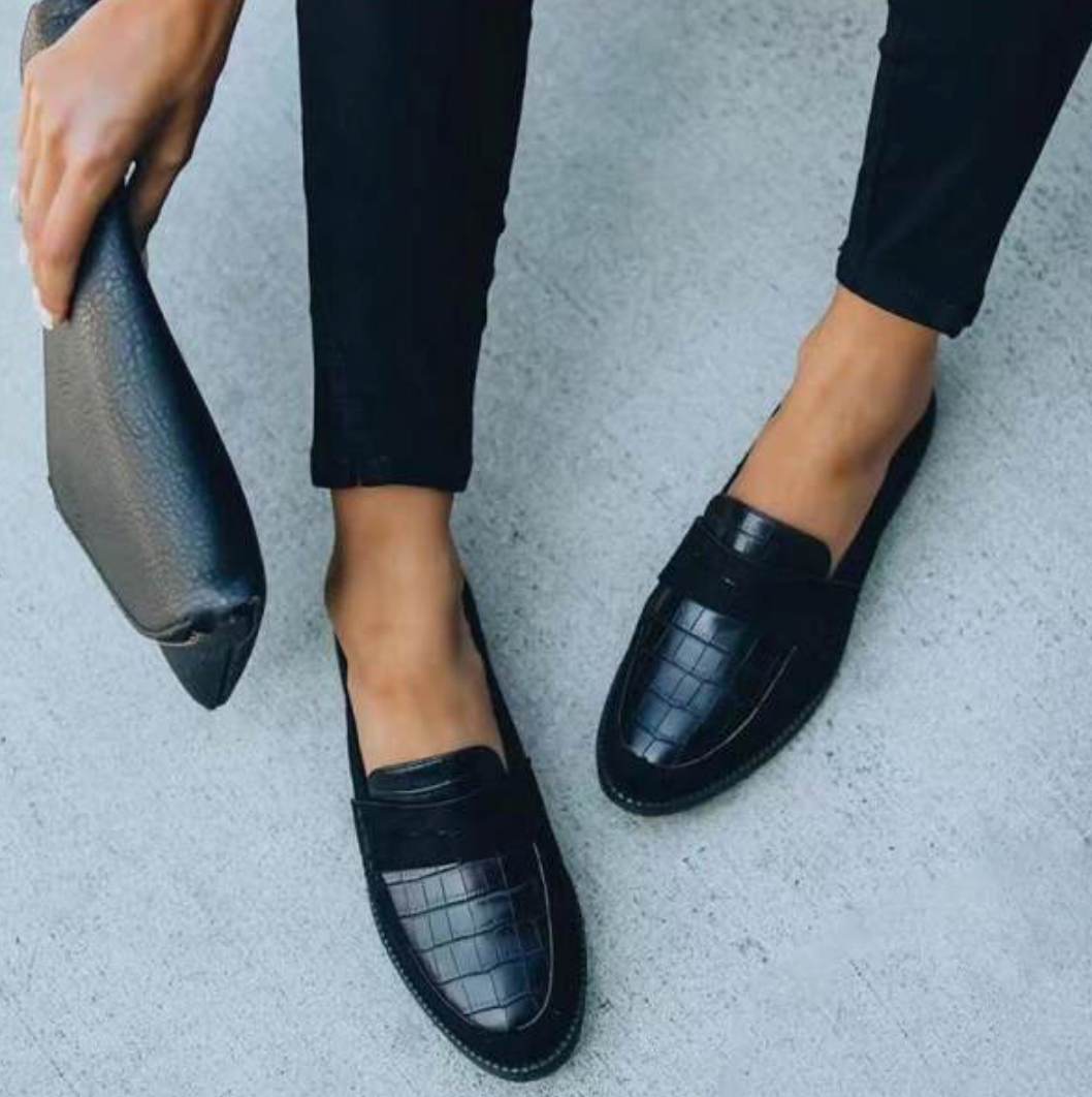 Avelin Lyon | Mocassins femme noirs à enfiler