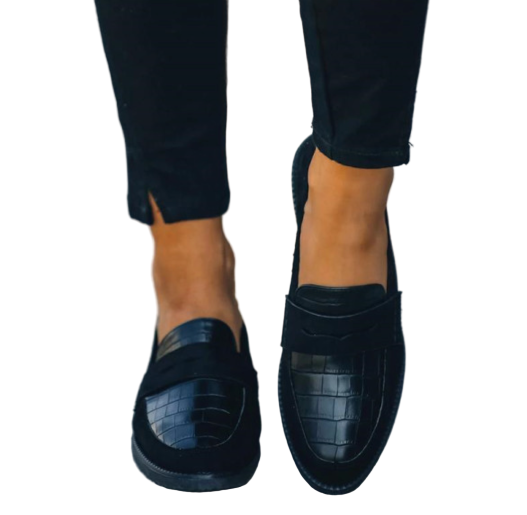 Avelin Lyon | Mocassins femme noirs à enfiler