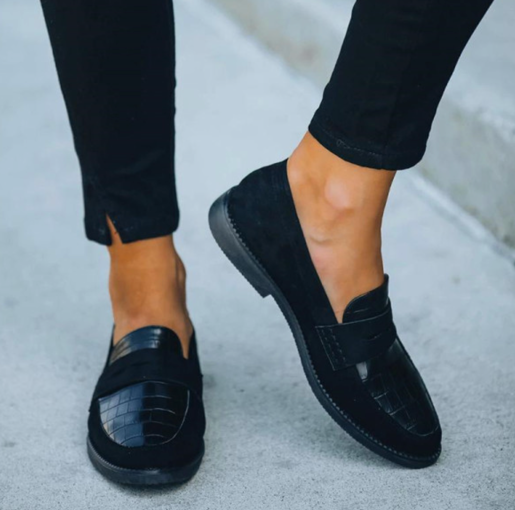 Avelin Lyon | Mocassins femme noirs à enfiler
