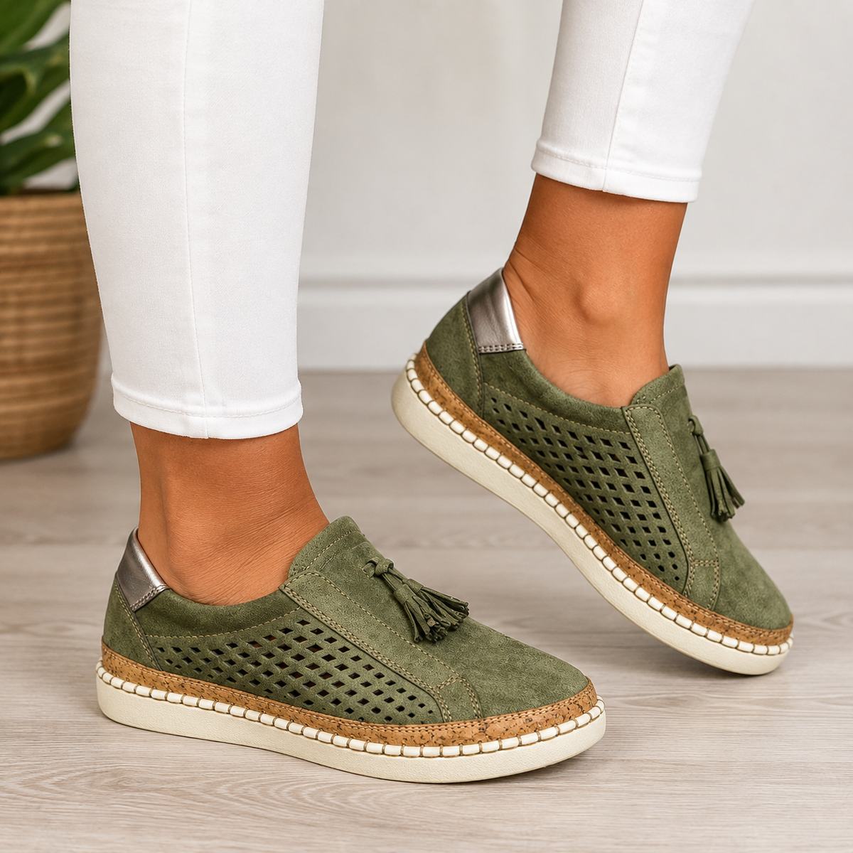 Avelin Lyon | Mocassins femme à pampilles décoratives