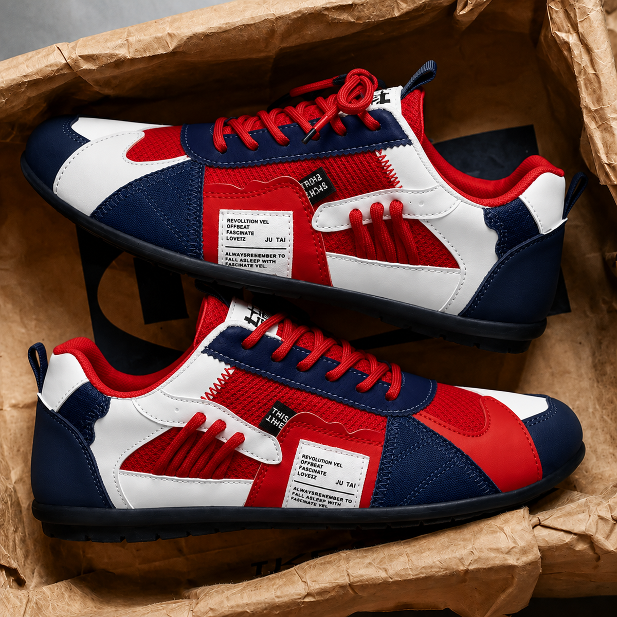 Avelin Lyon | Baskets homme à empiècements contrastés