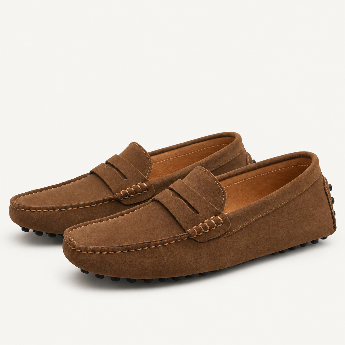 Avelin Lyon | Mocassins homme unis à bout arrondi