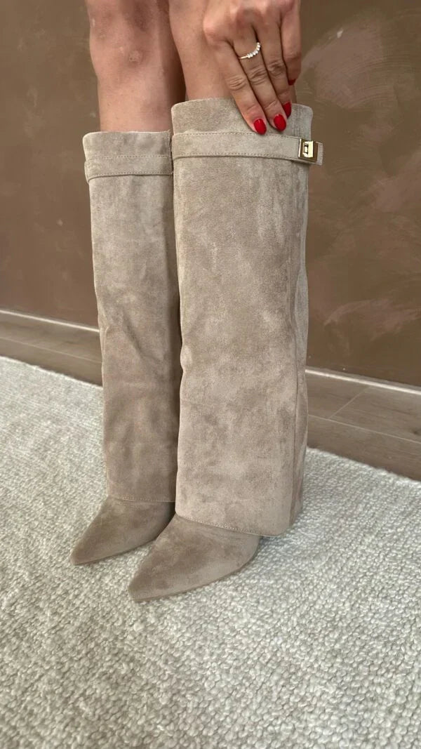 Avelin Lyon | Bottes hautes femme à talon compensé