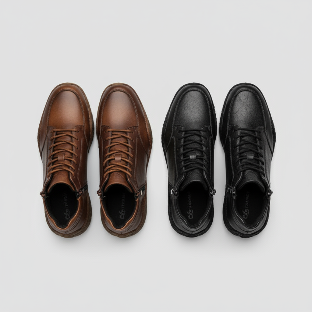 LAURENT MONACO | BOTTES EN CUIR ROBUSTES POUR HOMMES