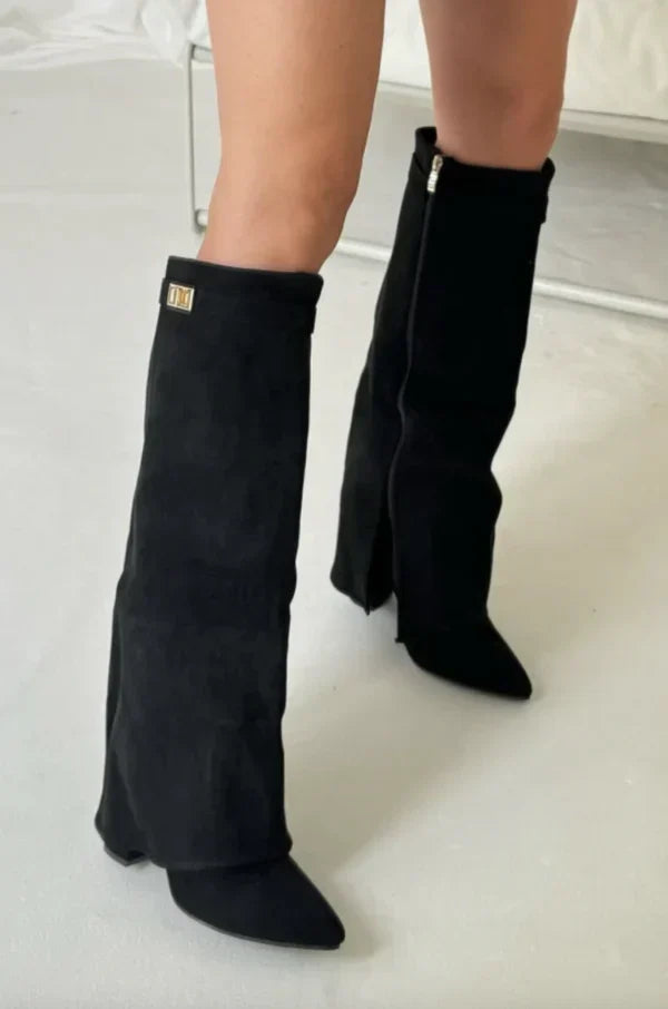 Avelin Lyon | Bottes hautes femme à talon compensé