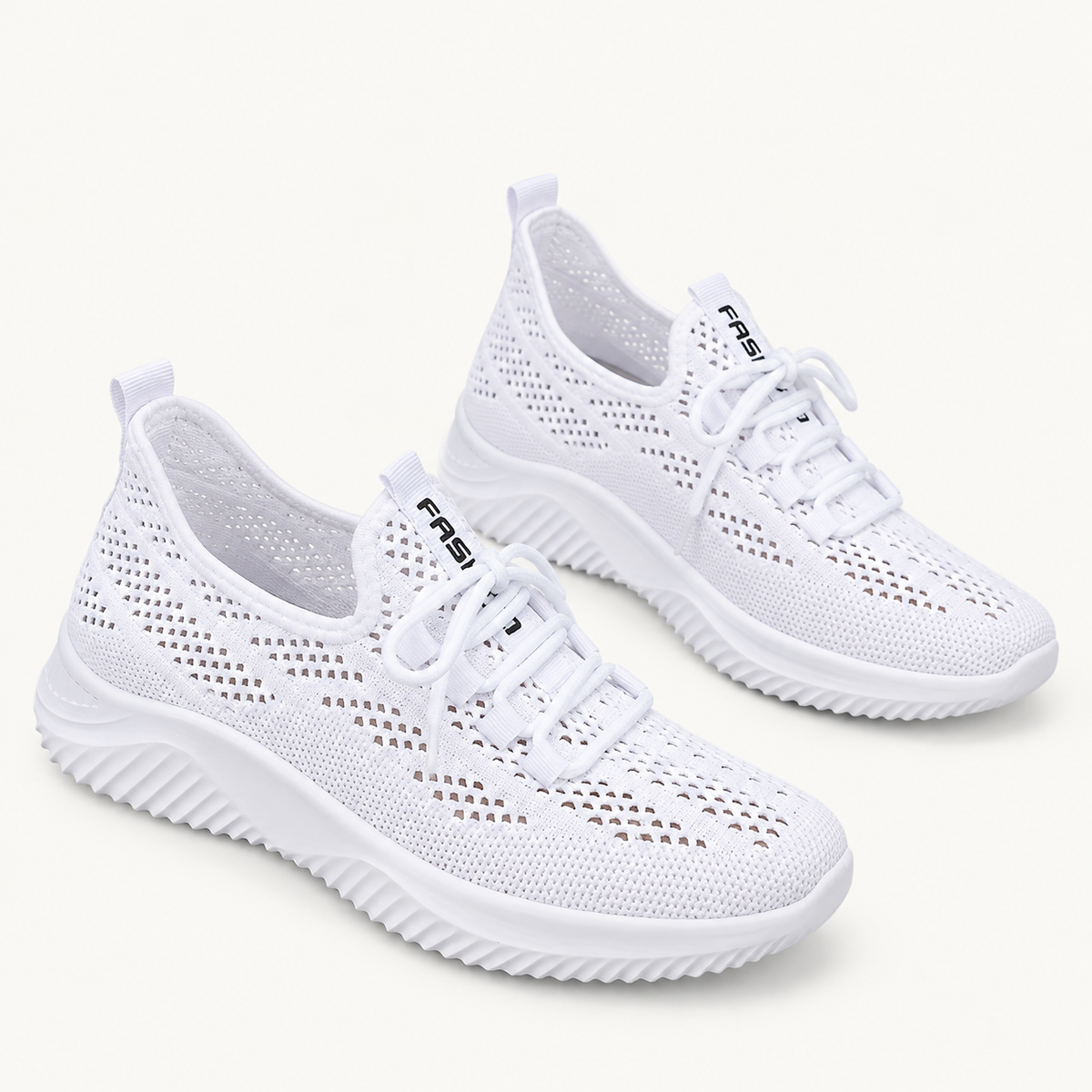 Avelin Lyon | Baskets femme blanches à semelle épaisse