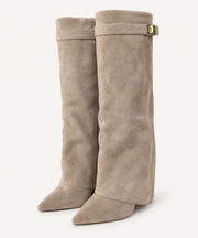 Avelin Lyon | Bottes hautes femme à talon compensé