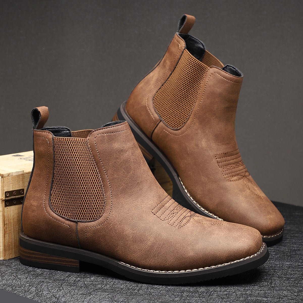 Bottines chelsea à élastiques latéraux pour homme