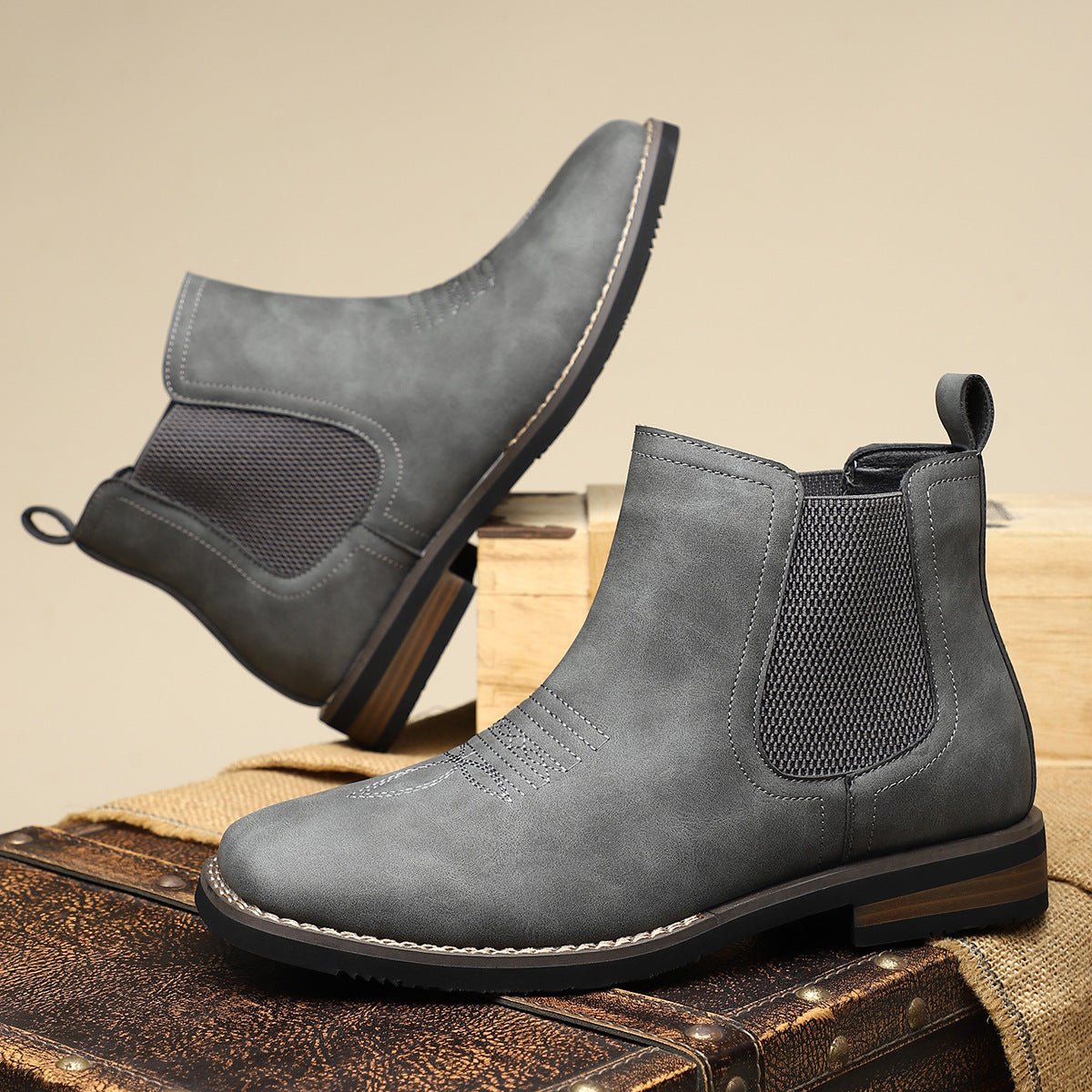 Bottines chelsea à élastiques latéraux pour homme