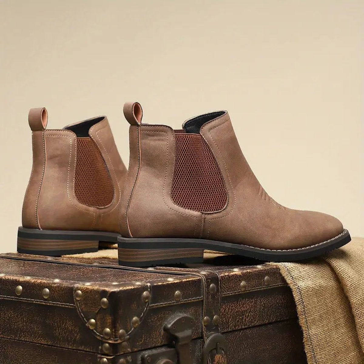 Bottines chelsea à élastiques latéraux pour homme