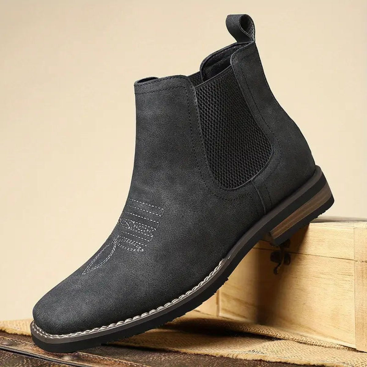 Bottines chelsea à élastiques latéraux pour homme