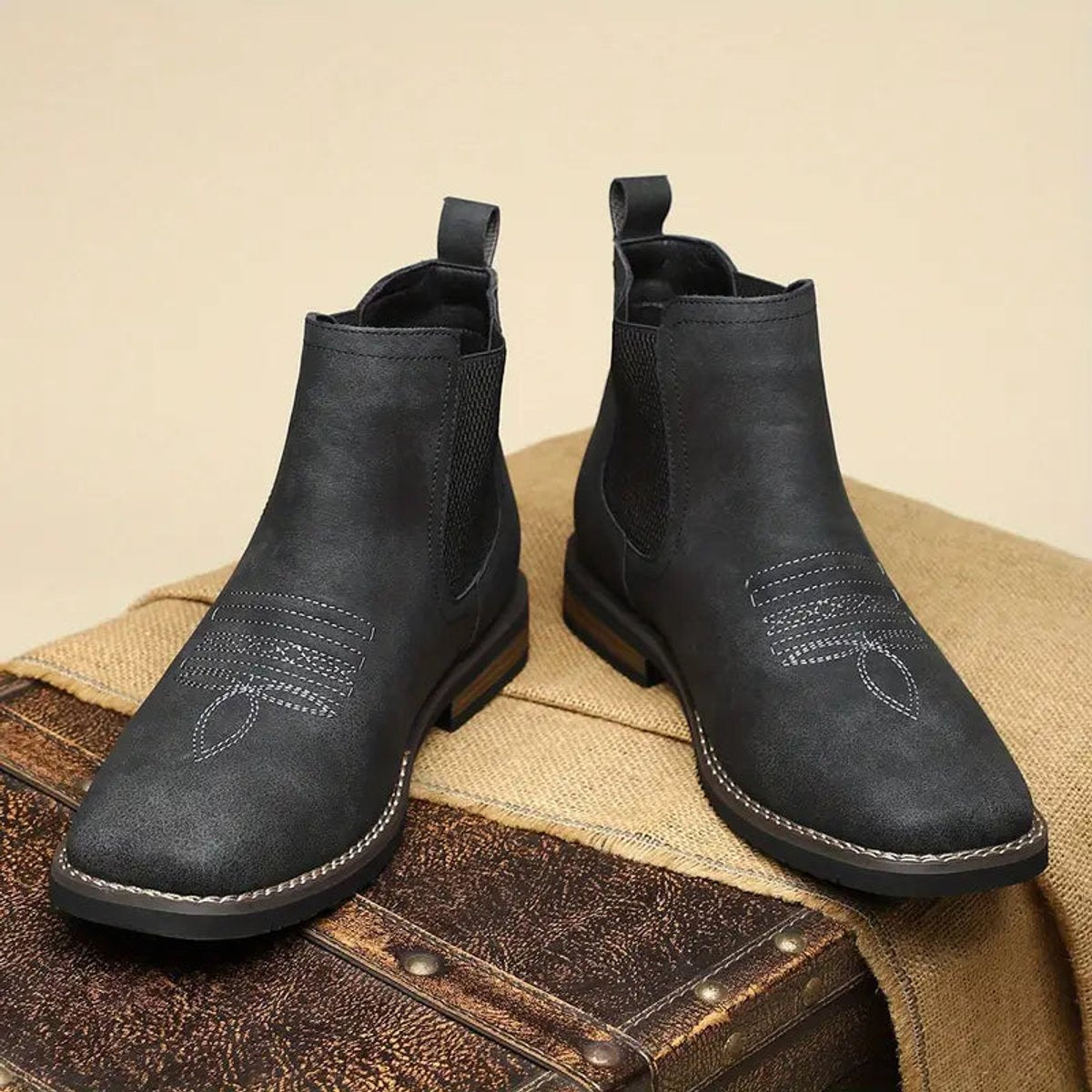 Bottines chelsea à élastiques latéraux pour homme