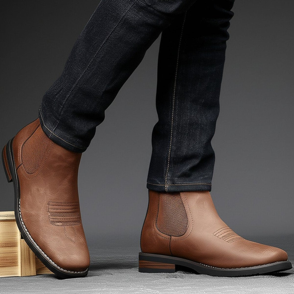 Bottines chelsea à élastiques latéraux pour homme