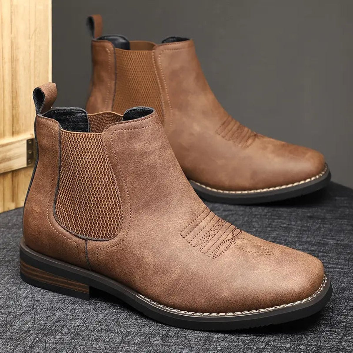 Bottines chelsea à élastiques latéraux pour homme