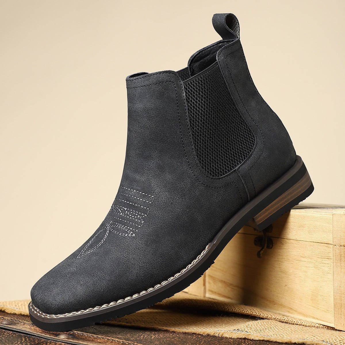 Bottines chelsea à élastiques latéraux pour homme