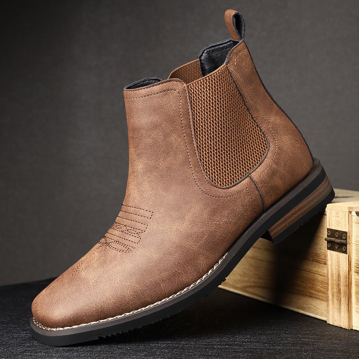 Bottines chelsea à élastiques latéraux pour homme