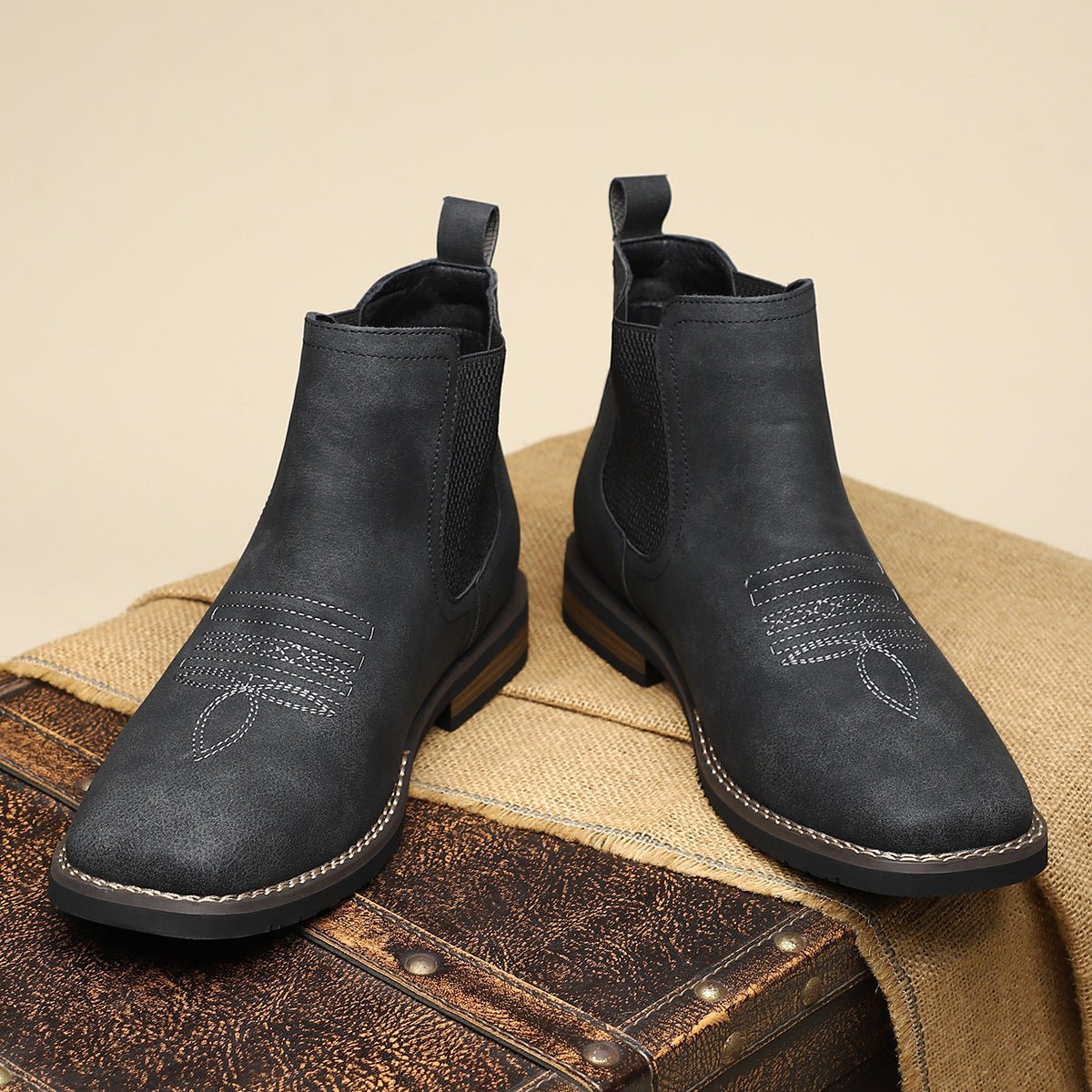 Bottines chelsea à élastiques latéraux pour homme