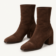 Avelin Lyon | Bottines femme marron à talon bloc