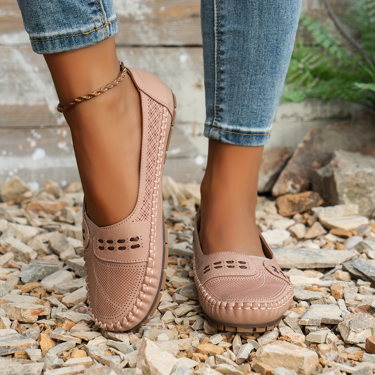 Avelin Lyon | Mocassins femme à découpes ajourées