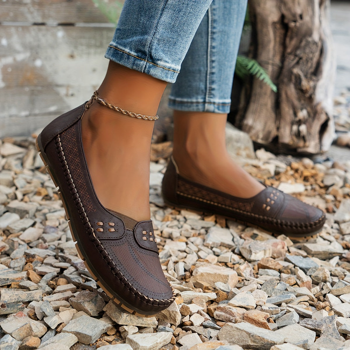 Avelin Lyon | Mocassins femme à découpes ajourées
