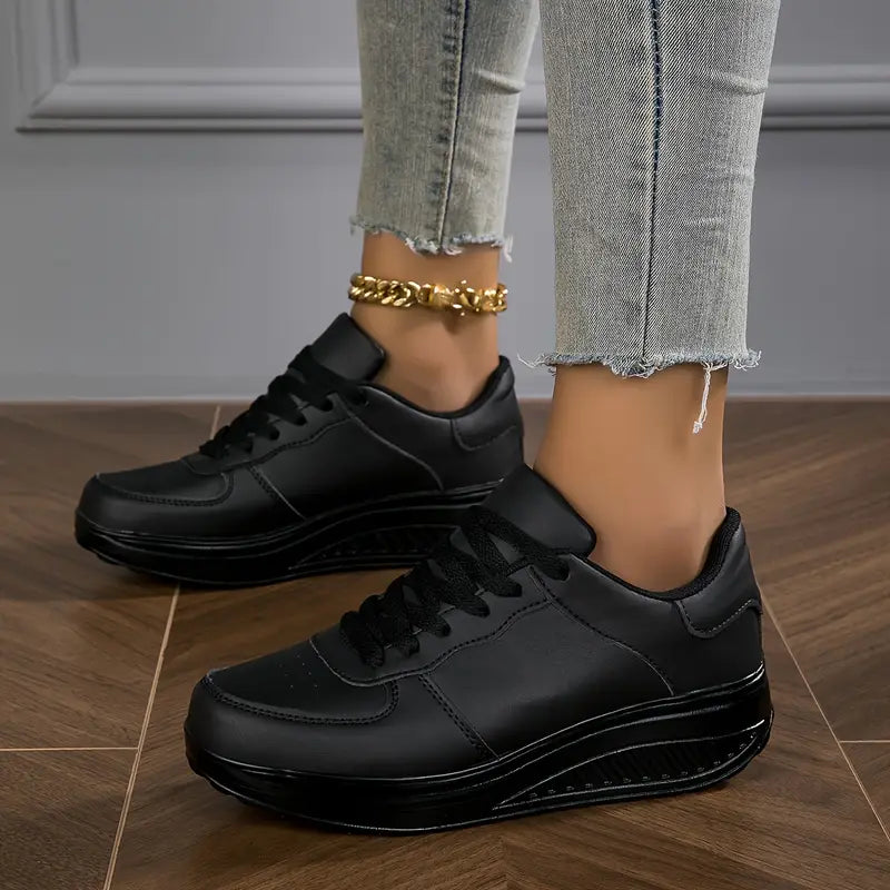 Avelin Lyon | Baskets femme à semelle compensée striée