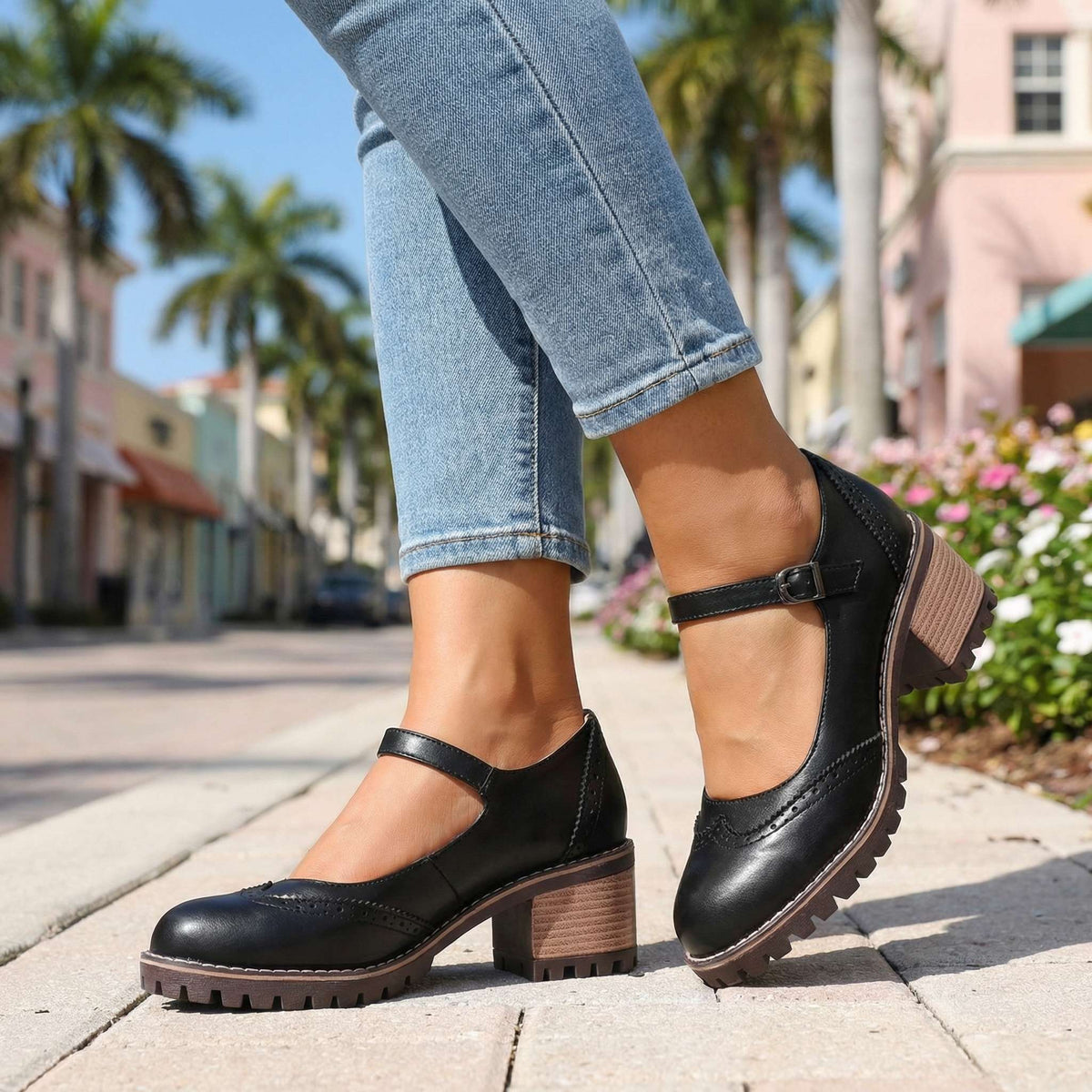 Avelin Lyon | Chaussures Mary Jane femme à bout rond
