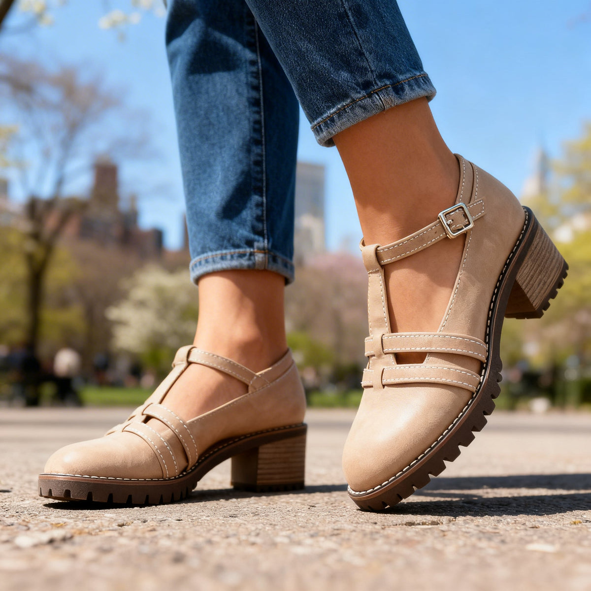 Avelin Lyon | Mocassins femme à bride de cheville