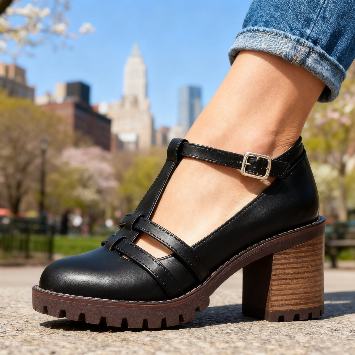 Avelin Lyon | Mocassins femme à bride de cheville