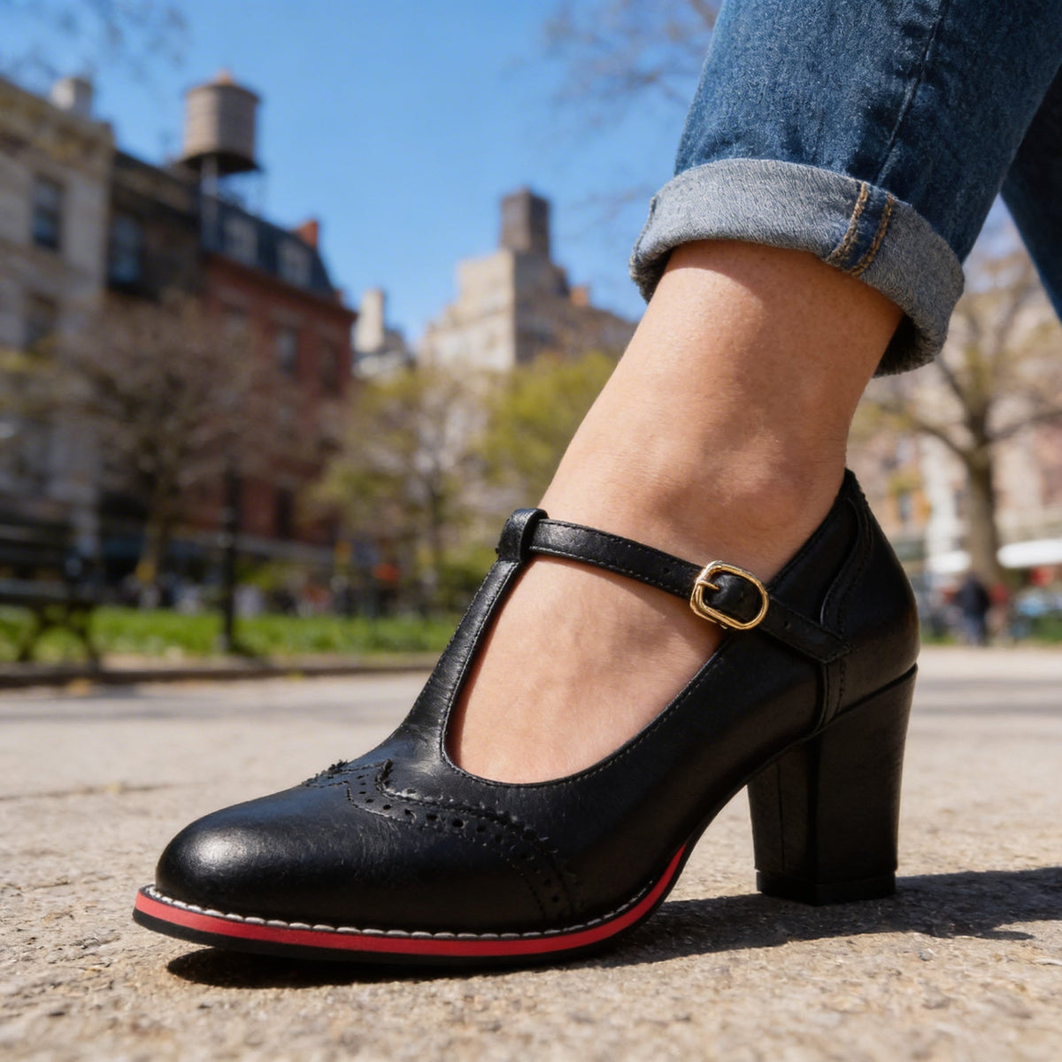 Avelin Lyon | Chaussures Mary Jane femme à boucle réglable
