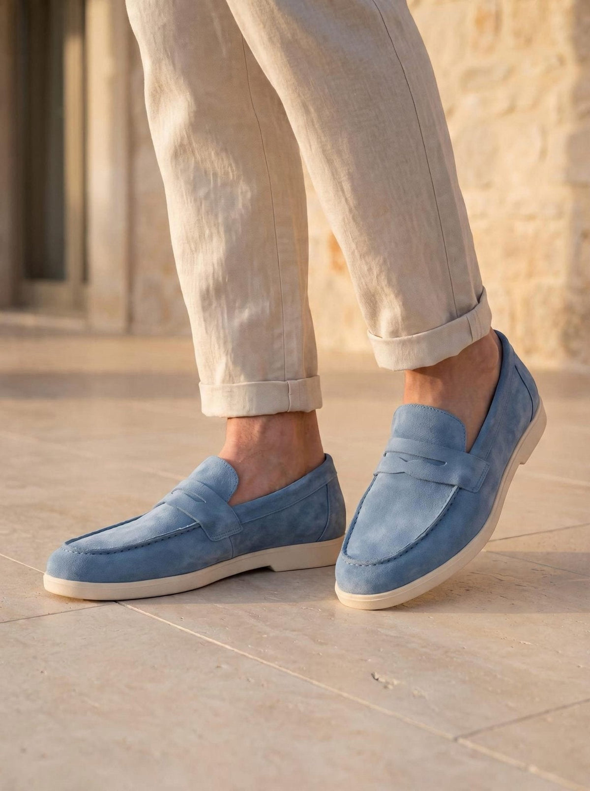 Avelin Lyon | Mocassins homme à bride sur le dessus