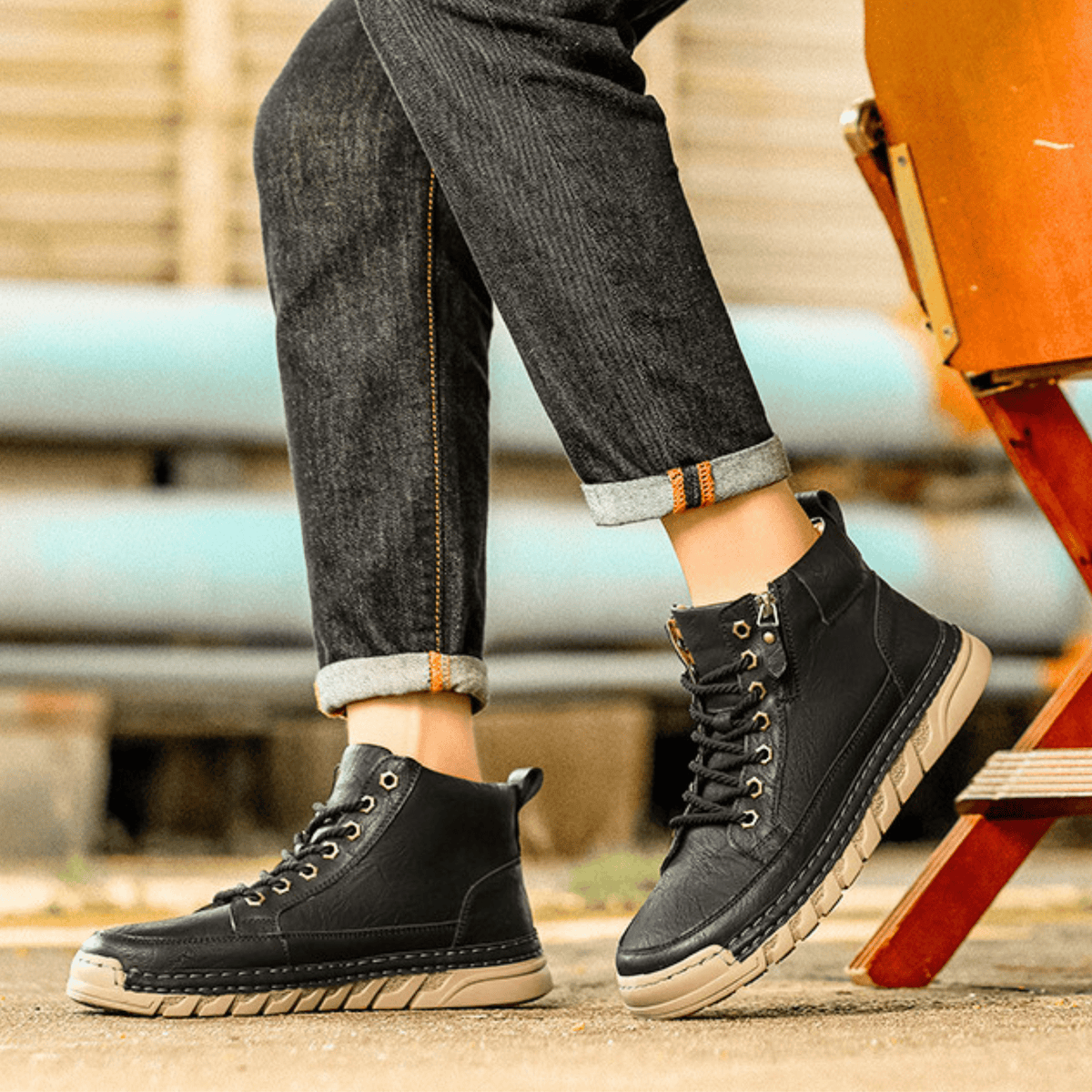 LAURENT MONACO | BOTTES EN CUIR POUR HOMME