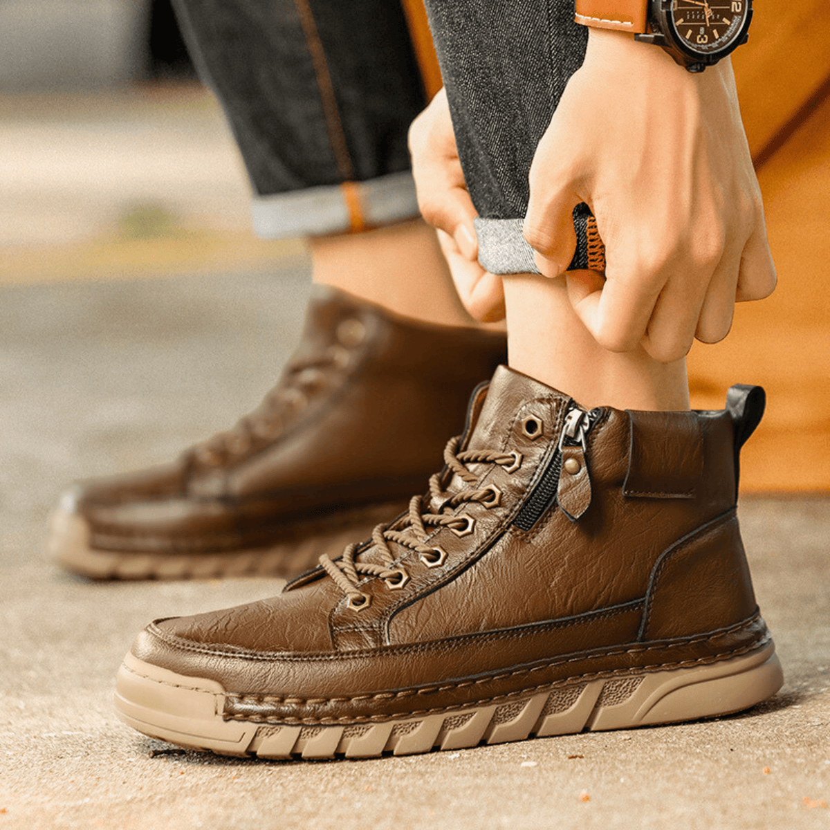 LAURENT MONACO | BOTTES EN CUIR POUR HOMME